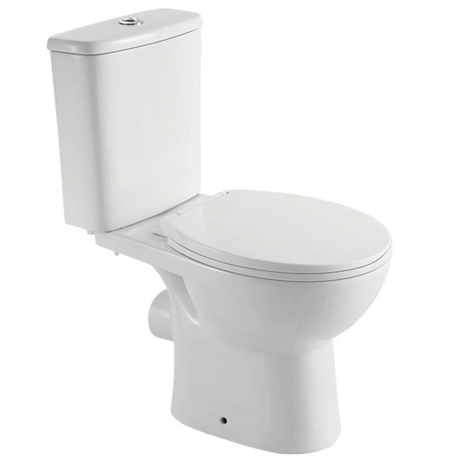 Унитаз компакт Pearl Prima 635x348 овальный, с сиденьем, белый (CT-PHB-PP)