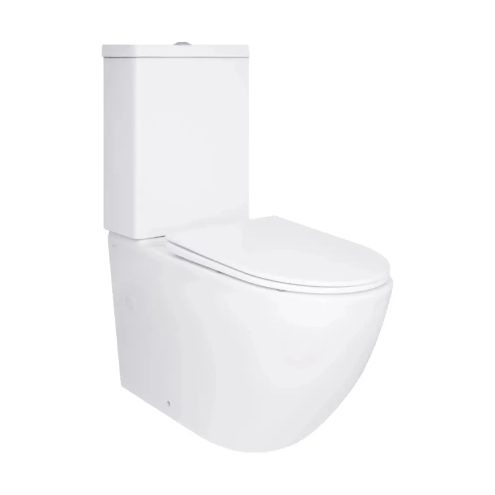 Унитаз компакт Qtap Jay Eco 640х360 овальный, с сиденьем, белый глянцевый (QTJAY27W48749)