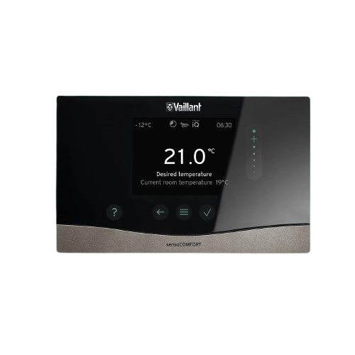 Регулятор Vaillant sensoCOMFORT VRC 720/3 f бездротовий, погодозалежний, шина eBus, сенсорне керування, каскад до 7 одиниць (0010045482)