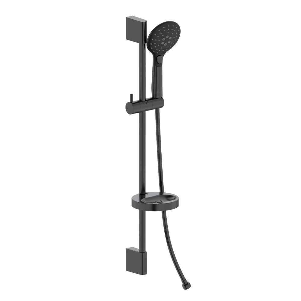 Душевая стойка VOLLE Cascada 73 см нержавеющая сталь, черная матовая (1586.170504)