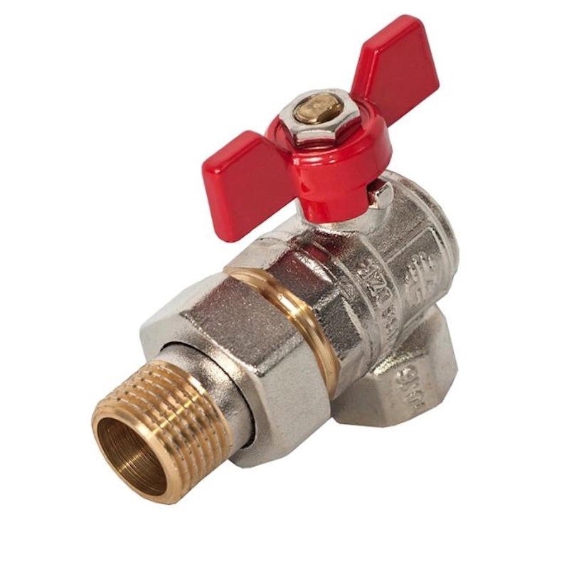 Кран с американкой Asco 1/2" ВН угловой, латунь (NP-RBU1)