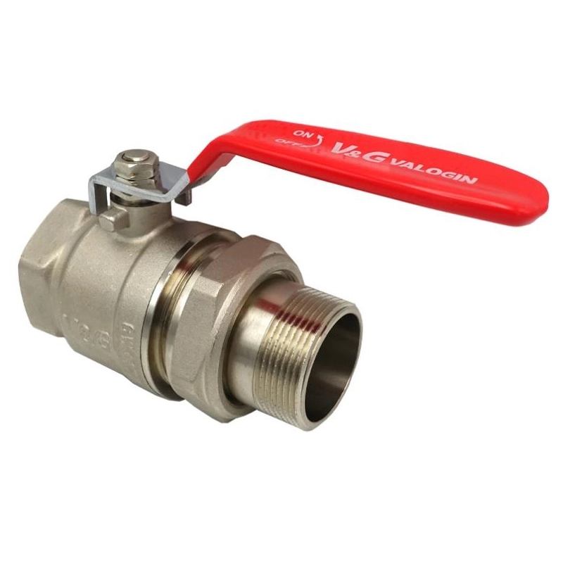 Кран с американкой V&G 1 1/2" НВ прямой, латунь (VG-104105)