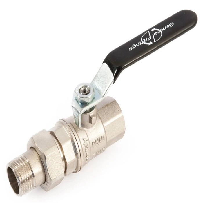 Кран с американкой General Fittings 1 1/4" ВН прямой, латунь (7100L5N121201A)