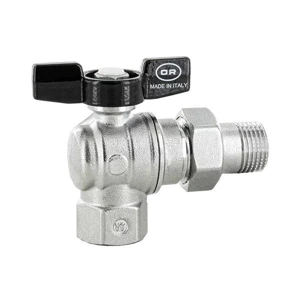 Кран с американкой Officine Rigamonti Aurea 1/2″ ВН угловой, латунь (1120.115)