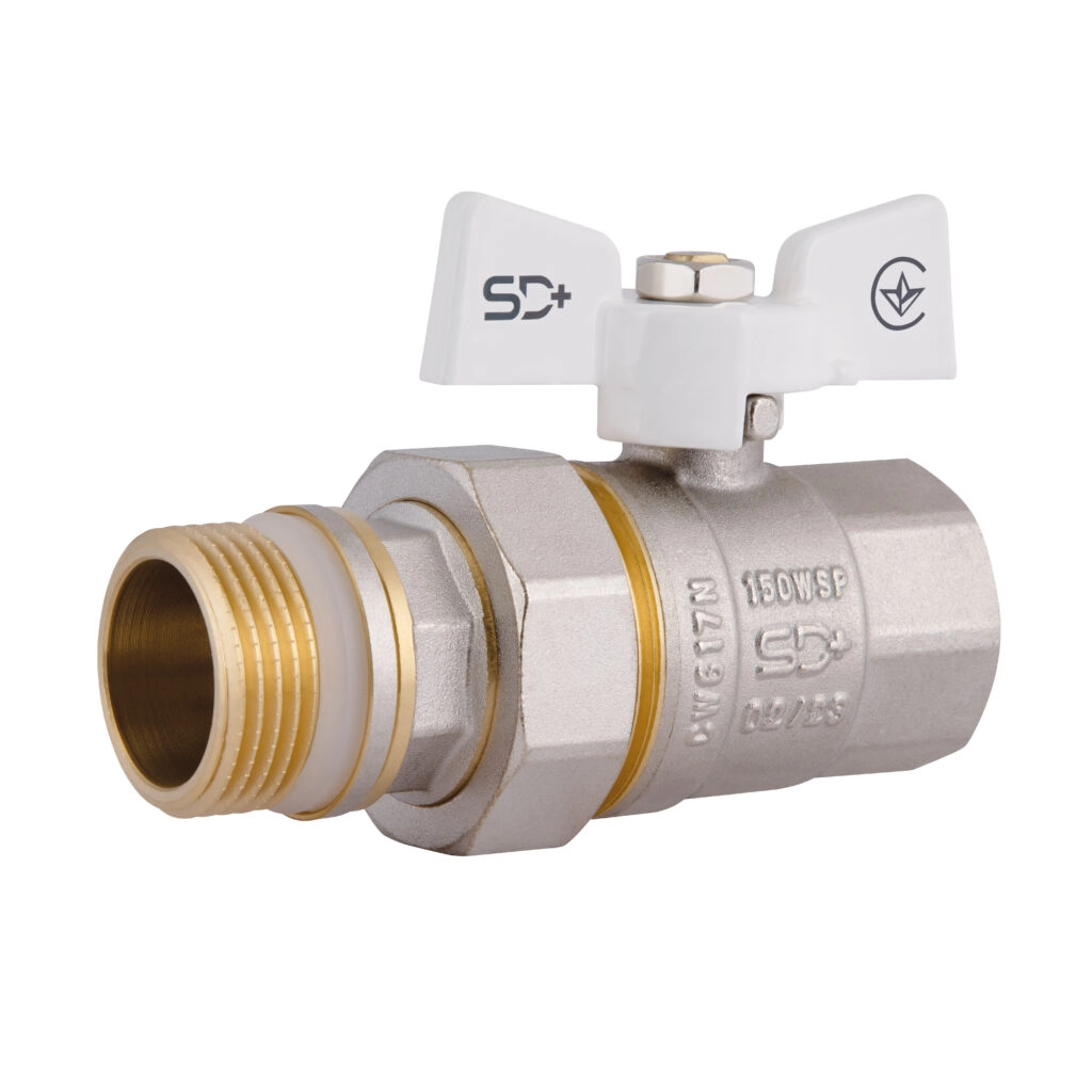 Кран с американкой Thermo Alliance Standard 1″ ВН прямой, латунь (SD900NW25PN40)