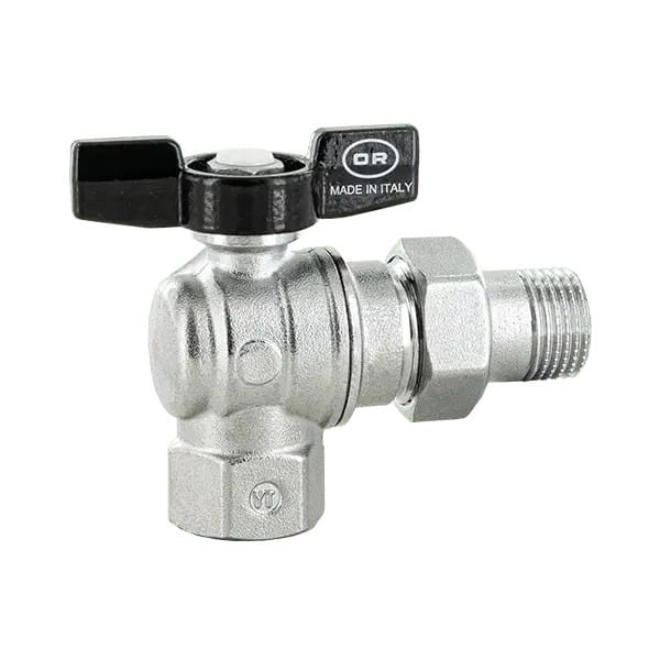 Кран с американкой Officine Rigamonti Aurea 3/4″ ВН угловой, латунь (1120.120)