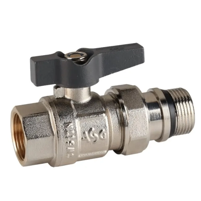 Кран с американкой ASG+ 1″ ВН прямой, латунь (6553023)
