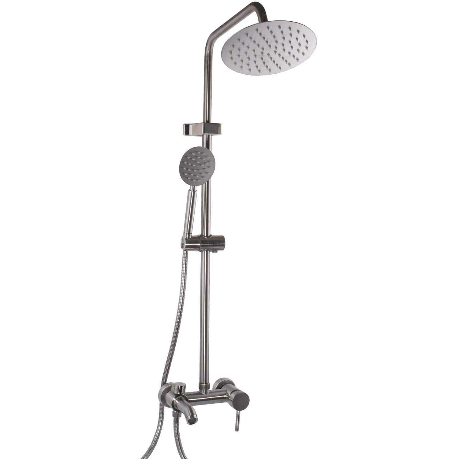 Душевая система Globus Lux Alpen с изливом, нержавеющая сталь, хром (SBT1-0002)