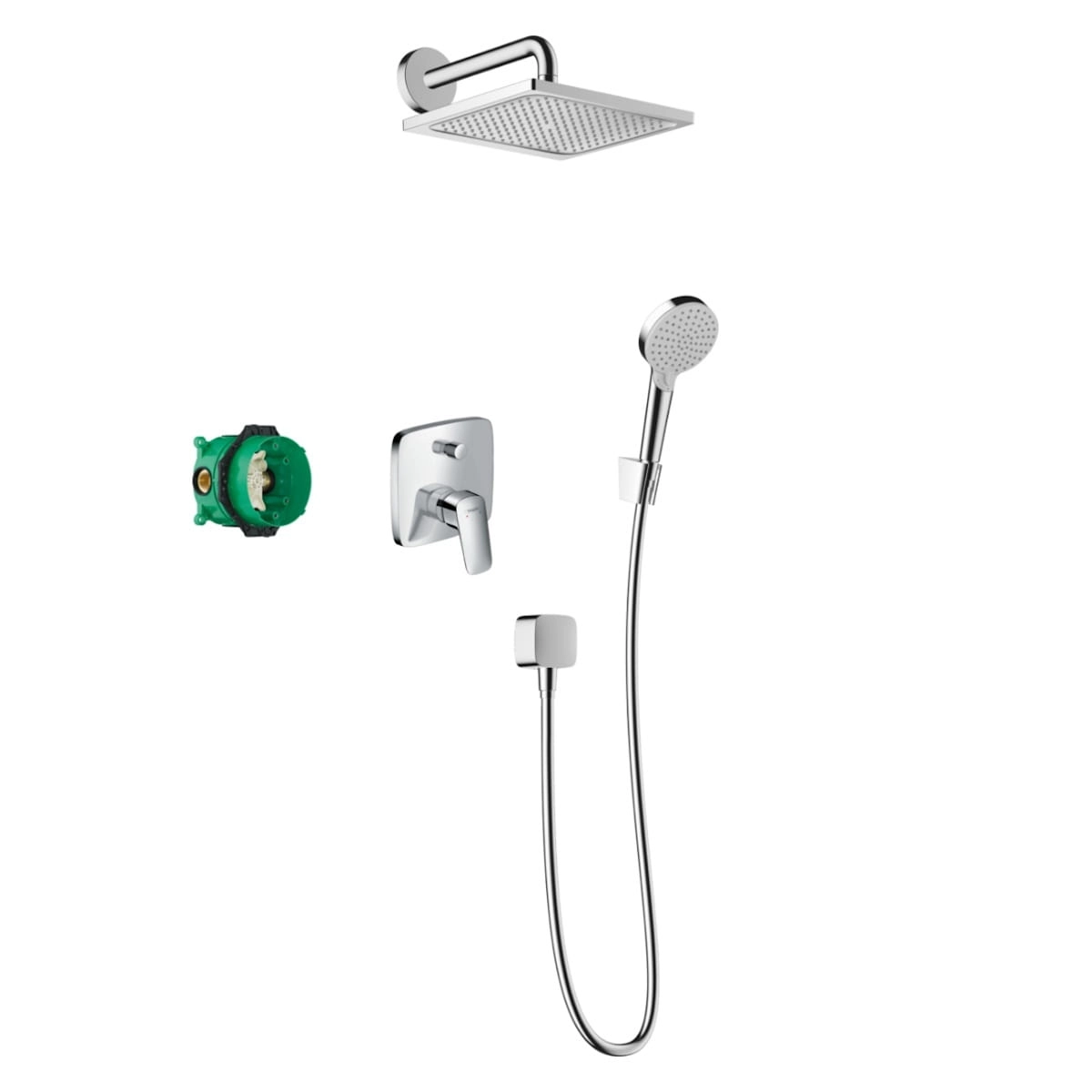 Душевая система Hansgrohe Crometta E 240 1jet скрытого монтажа, латунь, хром (27957000)