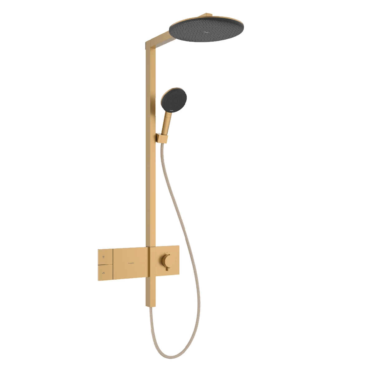 Душевая система Hansgrohe Raindance Alive S 300 1jet ShowerSelect Comfort с термостатом, латунь, бронза (24582140)