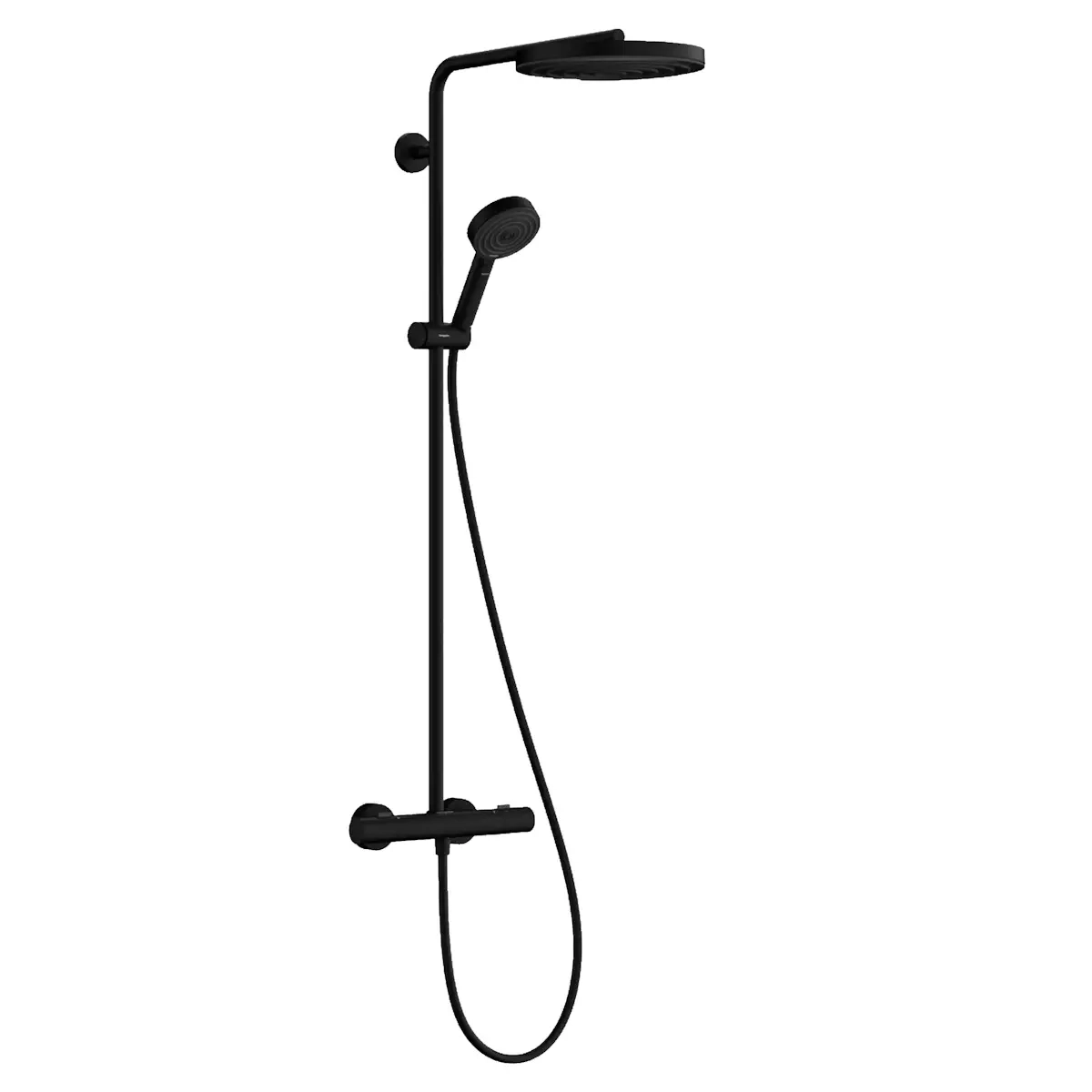 Душевая система Hansgrohe Pulsify S Puro Showerpipe EcoSmart 260 1jet с термостатом, латунь, черный матовый (24237670)