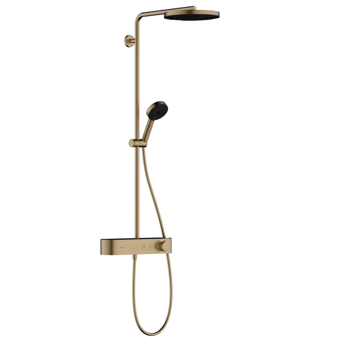 Душевая система Hansgrohe Pulsify S Showerpipe 260 1jet с термостатом, латунь, матовая бронза (24220140)
