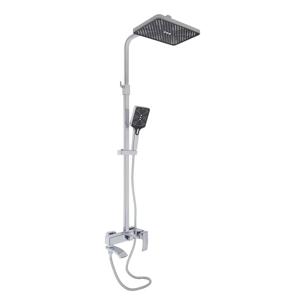 Душевая система Q-tap Swan Cascada с тропическим душем, латунь, хром (QTSWA111CRM45566)