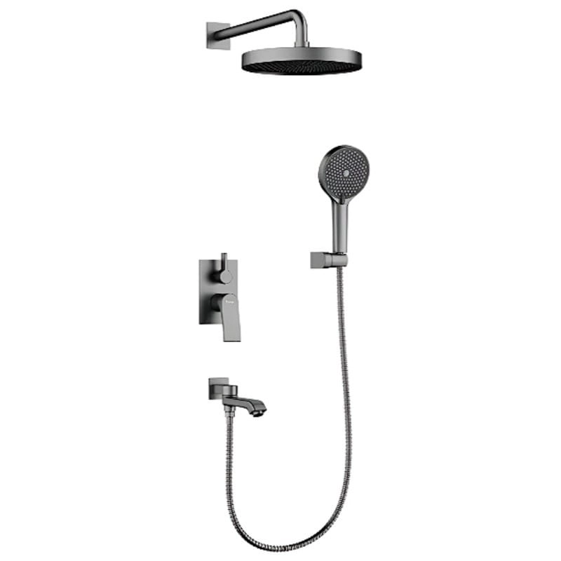 Душевая система Frap F7175-19 скрытого монтажа, латунь, графит матовый