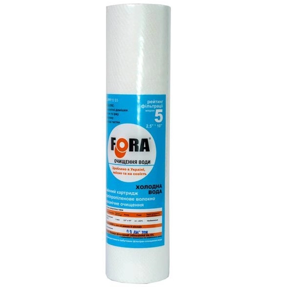 Картридж для воды Fora 2,5"x10" 5 мкм для механической очистки (PP10 S5)