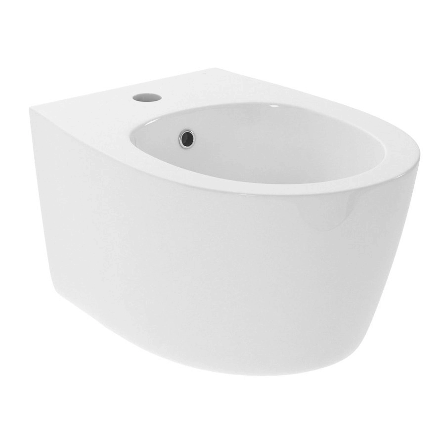 Биде подвесное DiMARCO DAMA di VENEZIA 510x360 овальное, без сиденья, белое (DM2D001WH)