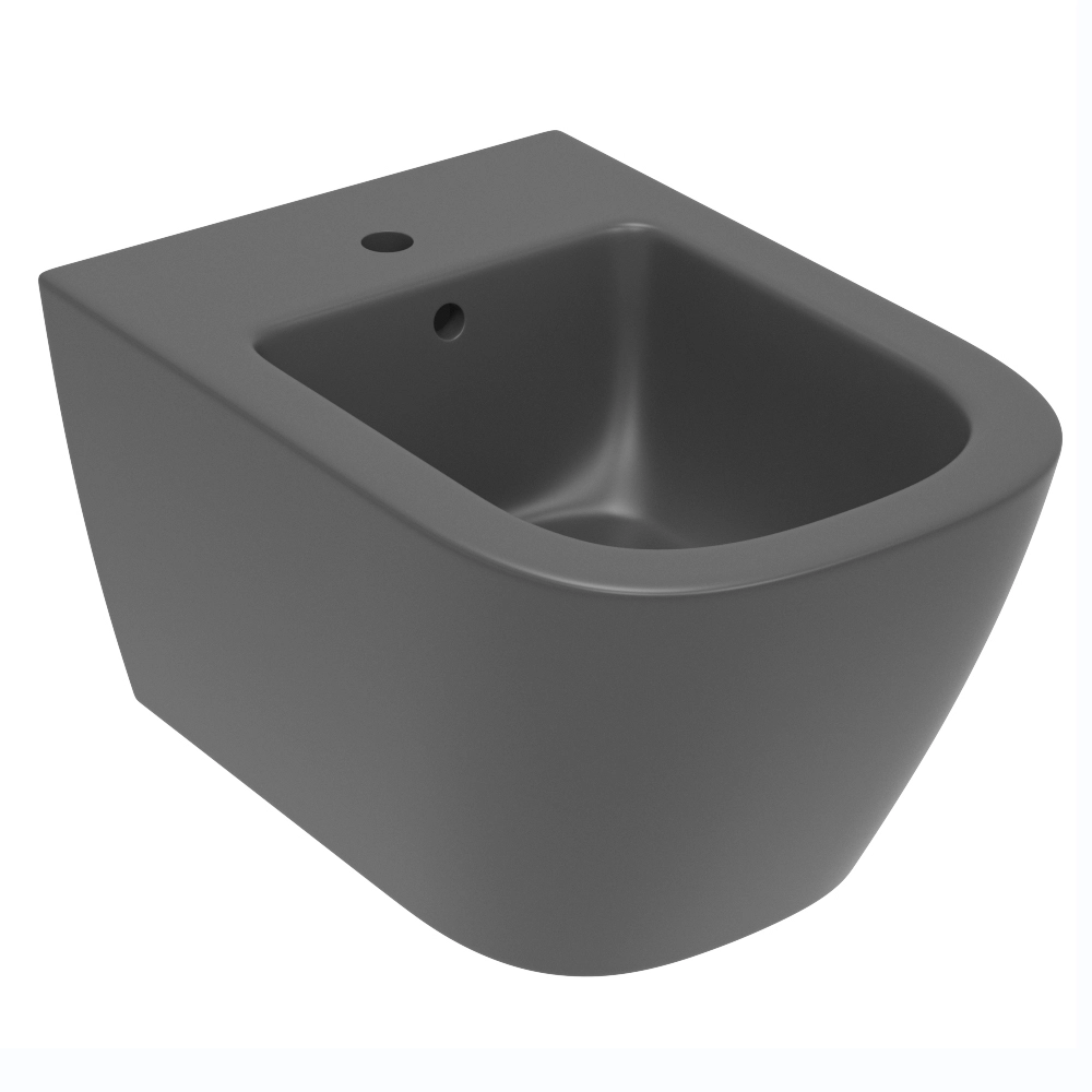 Биде подвесное VOLLE SOLO 535x360 полукруглое, без сиденья, серое (13-55-112Grey)