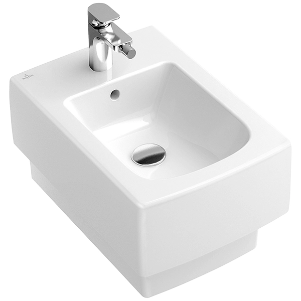 Биде подвесное Villeroy & Boch MEMENTO 560x375 прямоугольное, без сиденья, белое (54280001)
