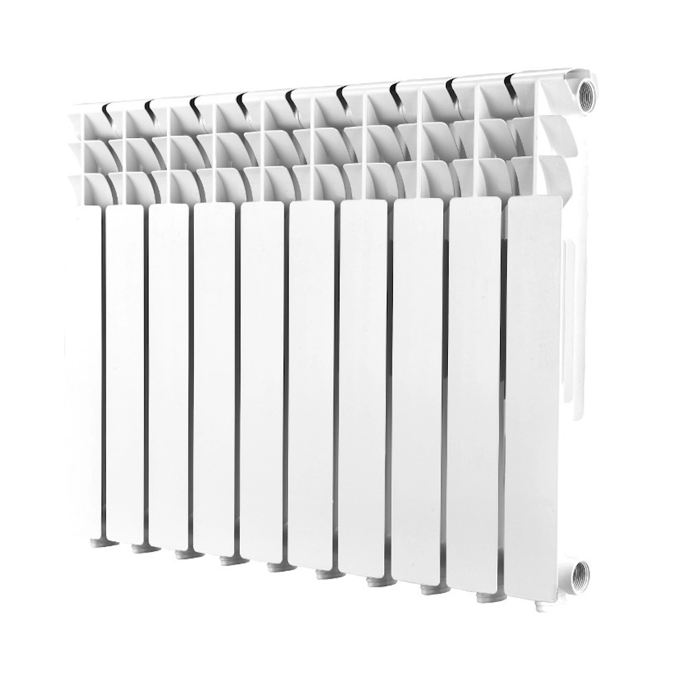 Алюминиевый радиатор Calor Elegance 500/96 боковое подключение, белый (10 секций в сборе) (СО-500С2)