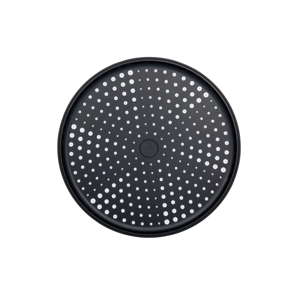 Лейка для верхнего душа Qtap Hlavova 255x255 пластик, черная матовая (QTHLA107BLM45949)