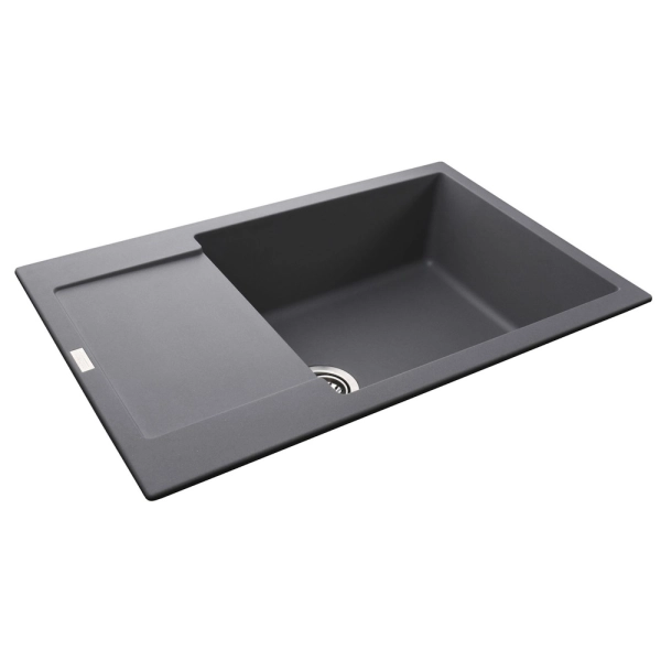 Гранитная мойка Globus Lux MALABI серый металлик 780x500 ...