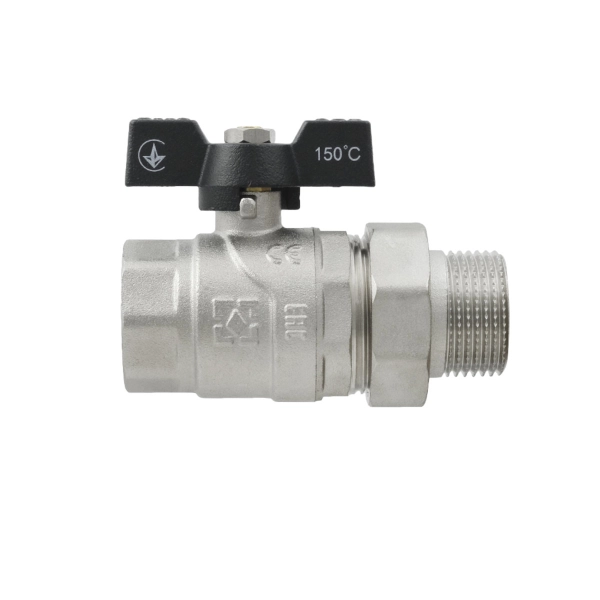 Шаровой кран Raftec 1″ ВН c американкой, латунь (DRBS3)
