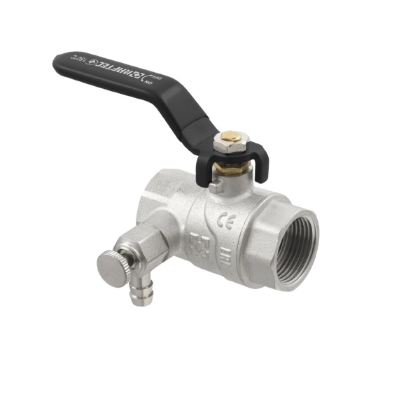 Шаровой кран Raftec 3/4″ ВВ с дренажем, латунь (WDRH02)