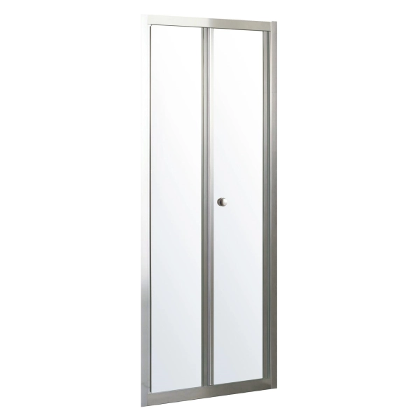 Двері bifold 90*195, профіль хром, скло прозоре 5мм