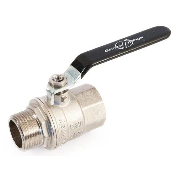 Шаровой кран General Fittings 1 1/4″ ВН прямой, латунь ( ...