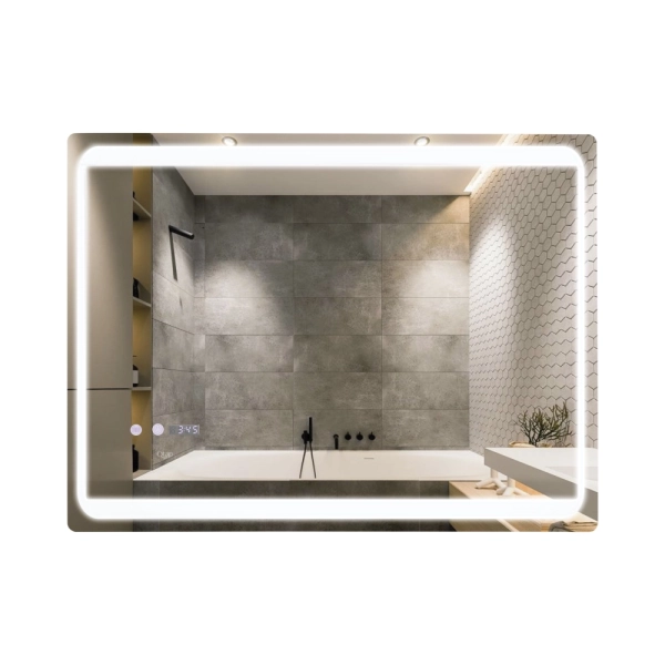 Зеркало для ванной комнаты Qtap Mideya 800x600 прямоугол ...
