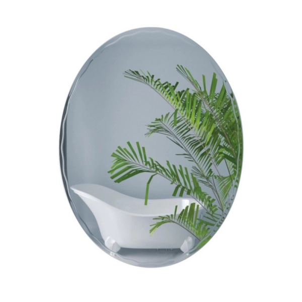 Зеркало для ванной комнаты Lidz Latwa 575х425 овальное ( ...