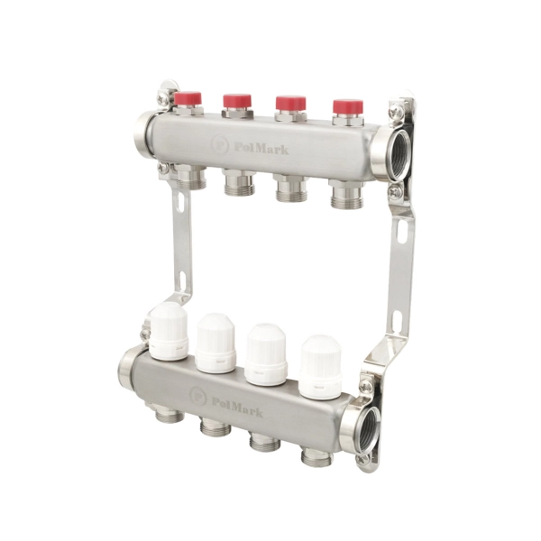 Коллектор теплого пола Polmark 1″3/4″ c 4 выходами