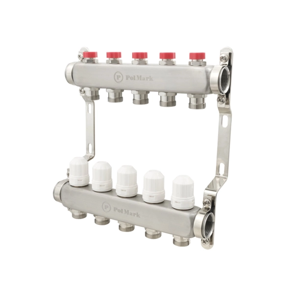 Коллектор теплого пола Polmark 1″3/4″ c 5 выходами