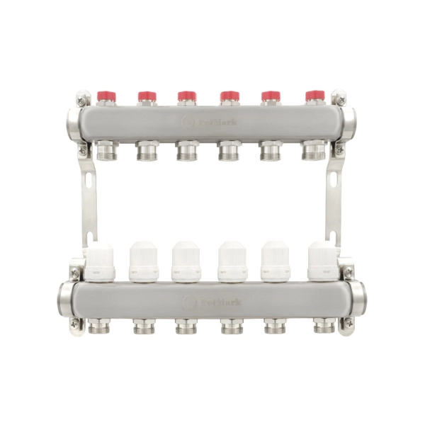 Коллектор теплого пола Polmark 1″3/4″ c 6 выходами