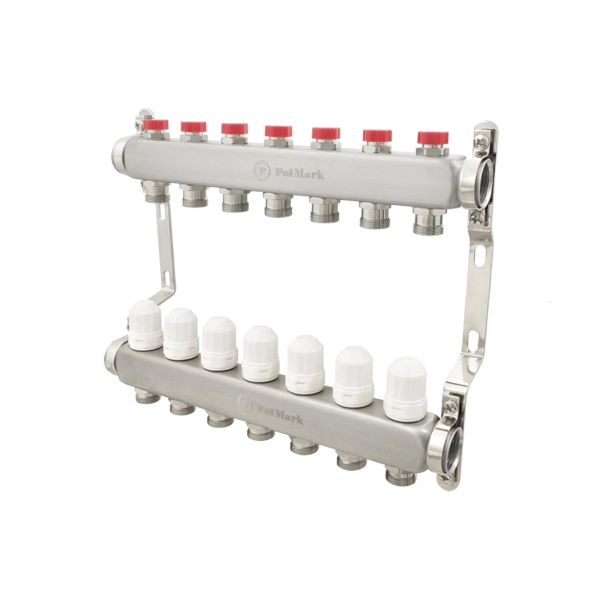 Коллектор теплого пола Polmark 1″3/4″ c 7 выходами