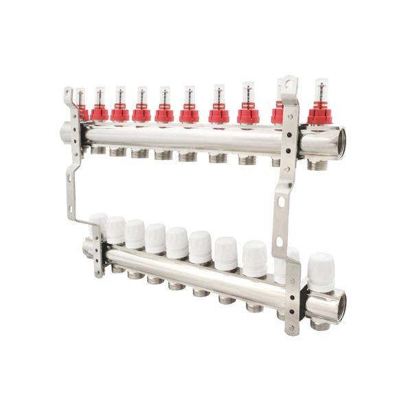 Коллектор теплого пола Polmark 1″3/4″ c 10 выходами, с р ...