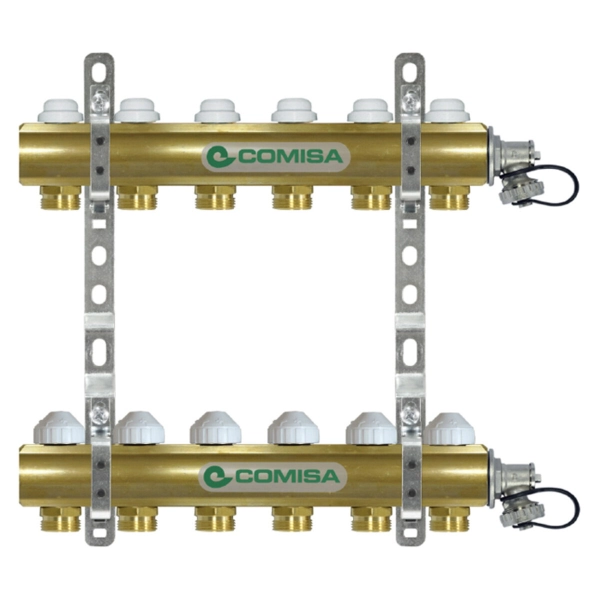 Коллектор теплого пола COMISA 3/4″ c 8 выходами (88.10.5 ...