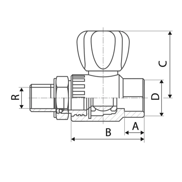Кран шаровой ITAL ITW429 PPR 25 мм 3/4"