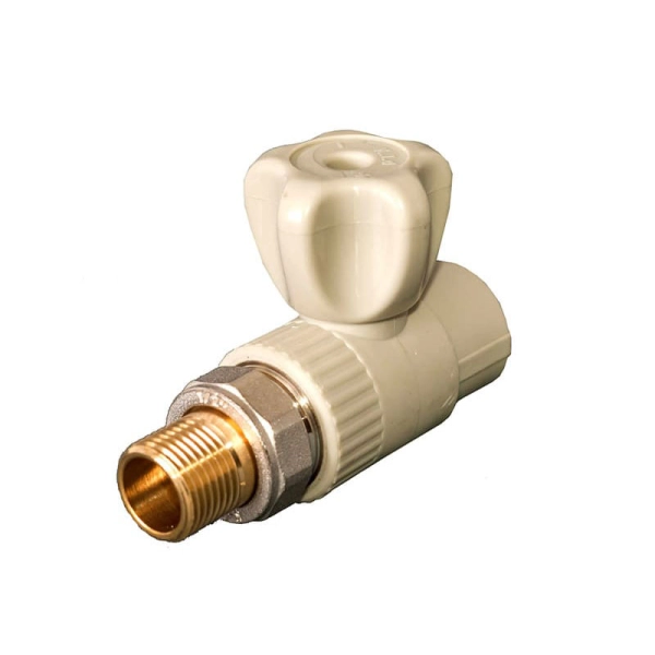 Вентиль радиаторный Fora 3/4"x1/2" полипропиленовый, пря ...