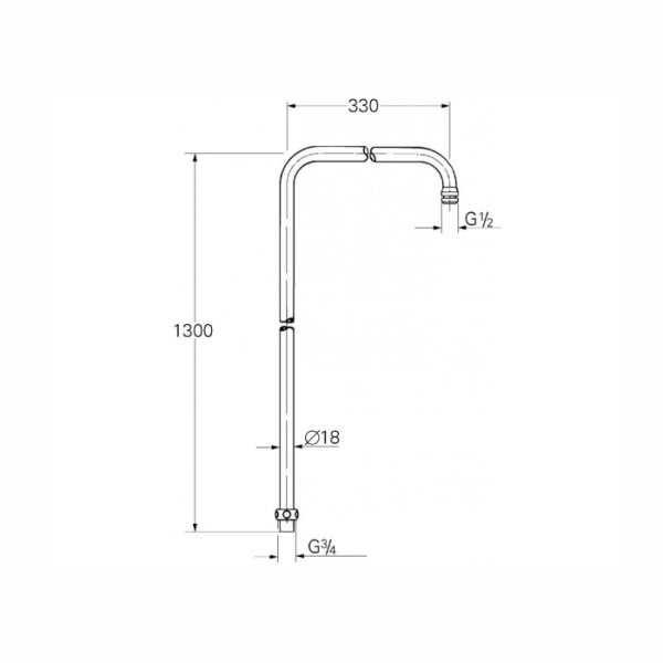 Grohe Relexa Plus Кронштейн вертикальный для верхнего ду ...