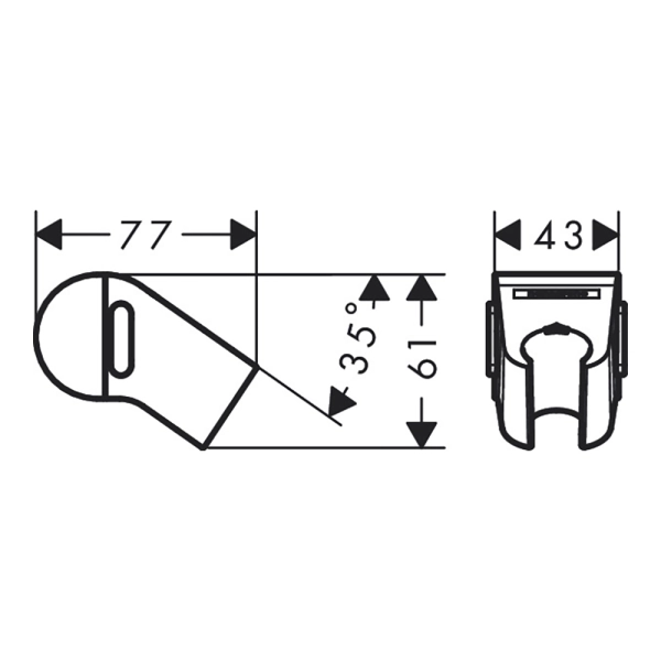 Держатель ручного душа HANSGROHE WALLSTORIS 27917670, че ...