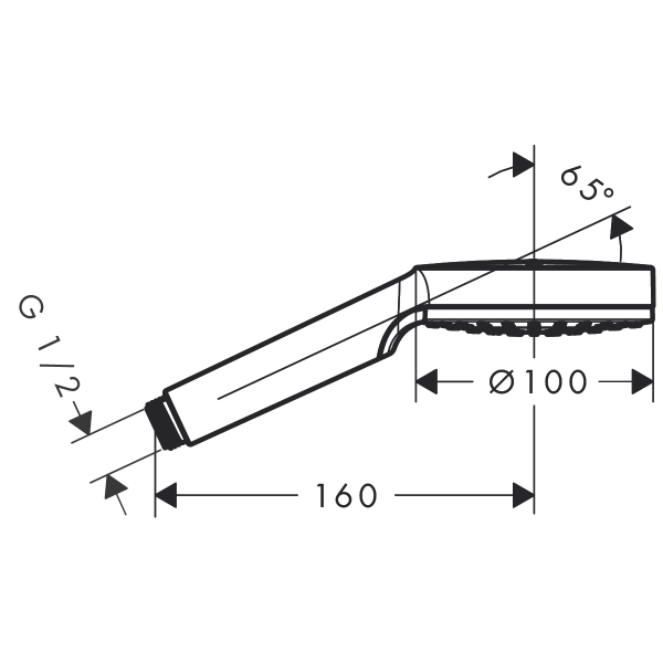 Лейка для душа Hansgrohe Crometta пластик, хром (2633140 ...