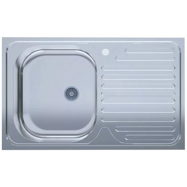 Мойка кухонная UA 5080-L 500х800х140 мм Polish, нержавею ...