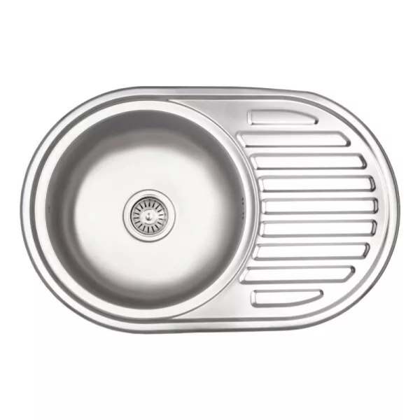 Кухонная мойка WEZER 7750(08) Decor 770x500x180 мм с сиф ...