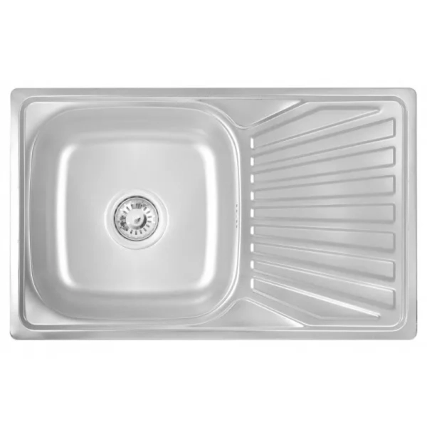 Кухонная мойка WEZER 7848(08) Satin 780x480x180 мм с сиф ...