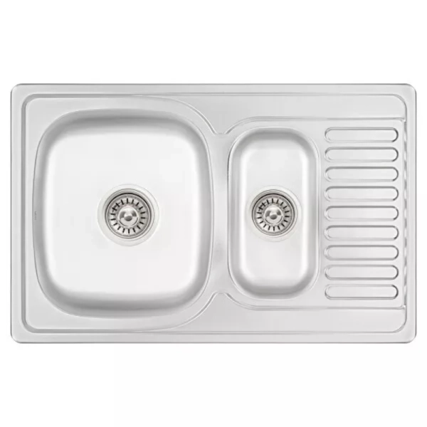 Кухонная мойка WEZER 7850(08) Decоr 780x500x180 мм с сиф ...