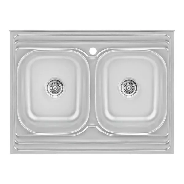 Кухонная мойка WEZER 7848(08) Satin 790x480x180 мм с сиф ...
