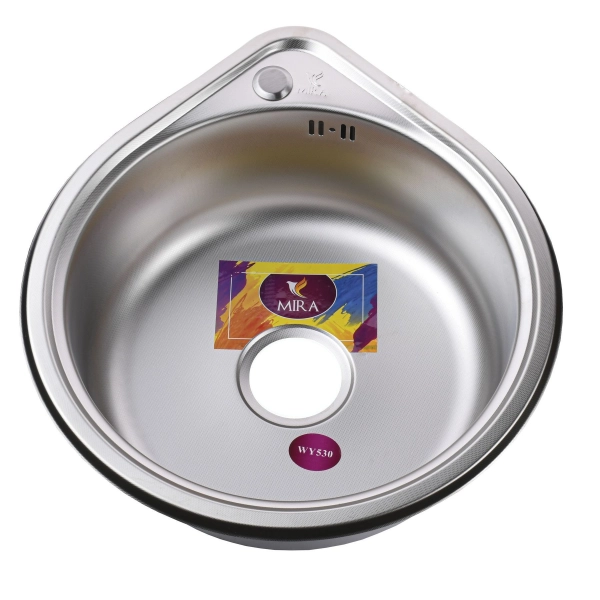 Кухонная мойка врезная MIRA Decor MR 530 D 530х180 кругл ...