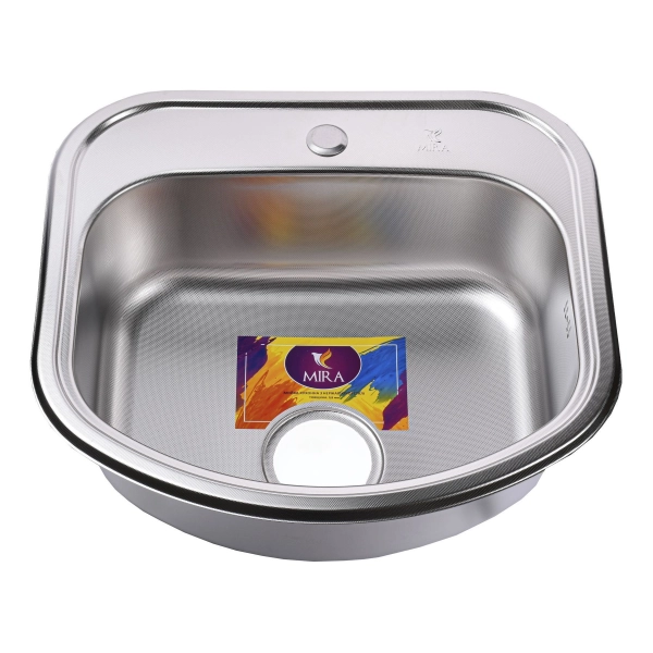 Кухонная мойка врезная MIRA Decor MR 4946 D 490х460 прям ...