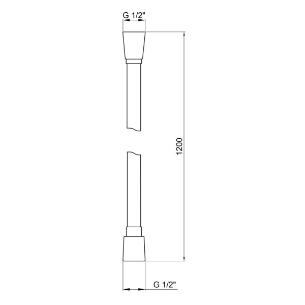 Душевой шланг Q-tap Hadice 120 см, черный (QT054BL43073)